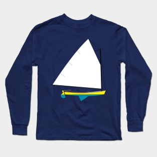 Cotuit Skiff Sailboat - Yellow Long Sleeve T-Shirt